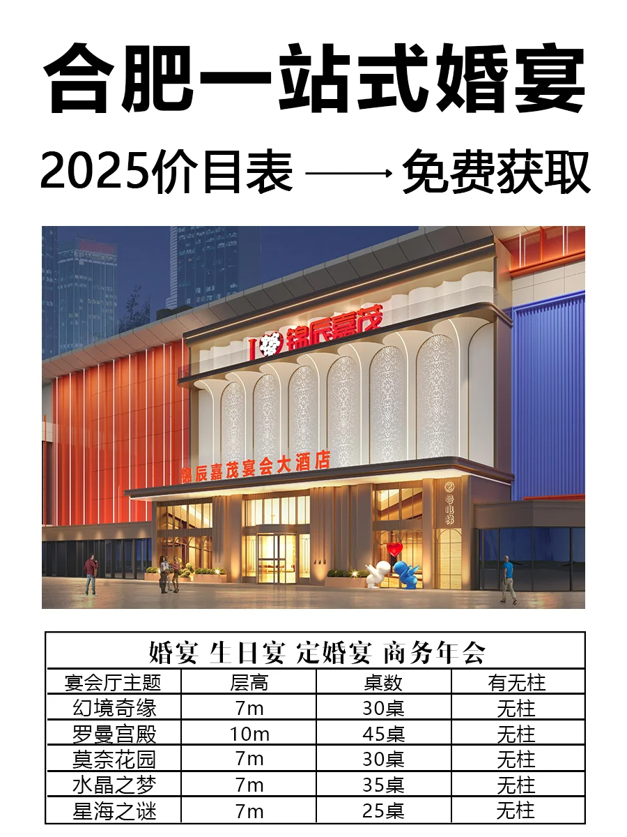 8500平5個廳！合肥綜合性宴會酒店【錦辰嘉茂】